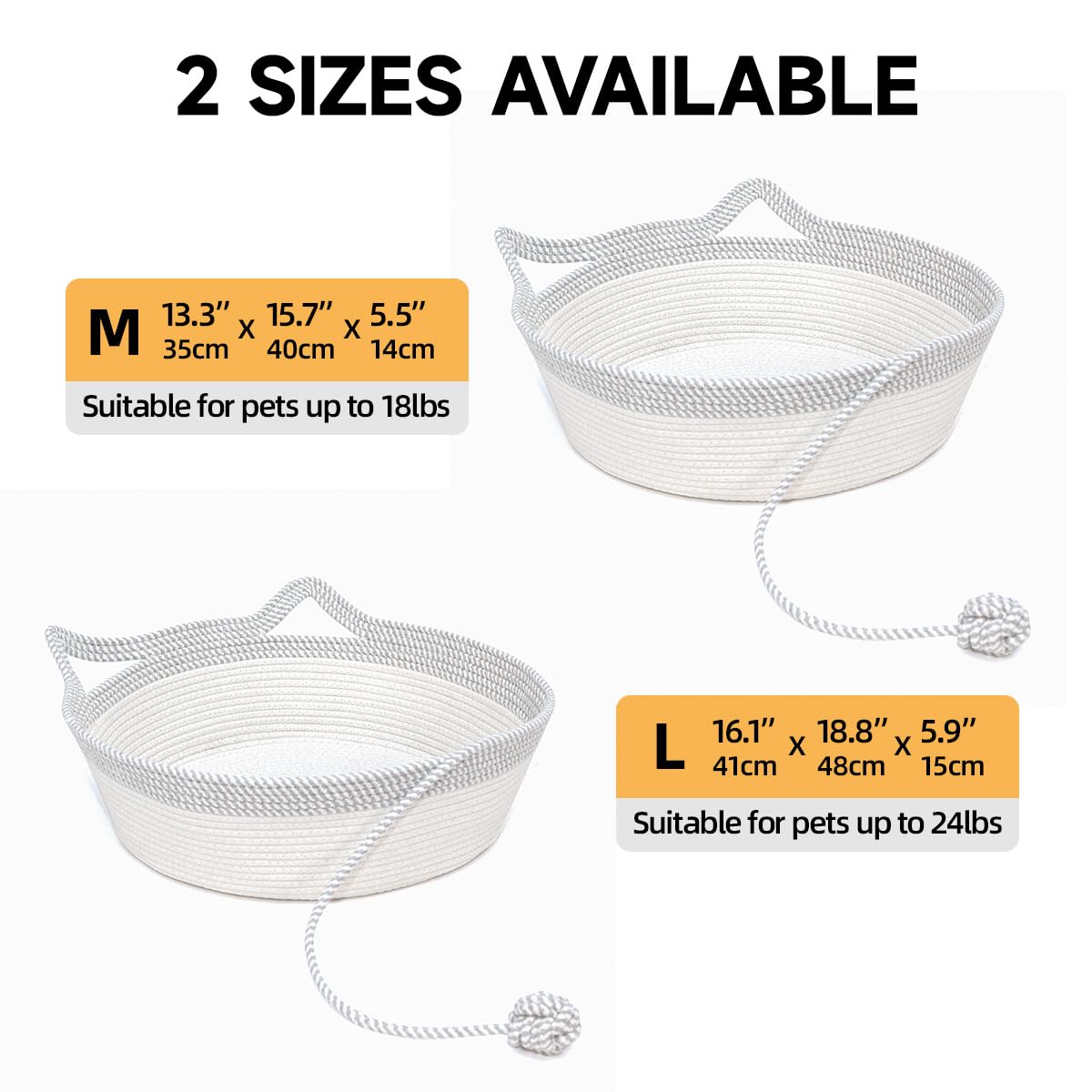 WEAVELYRICS cat ear handle design for easy carrying