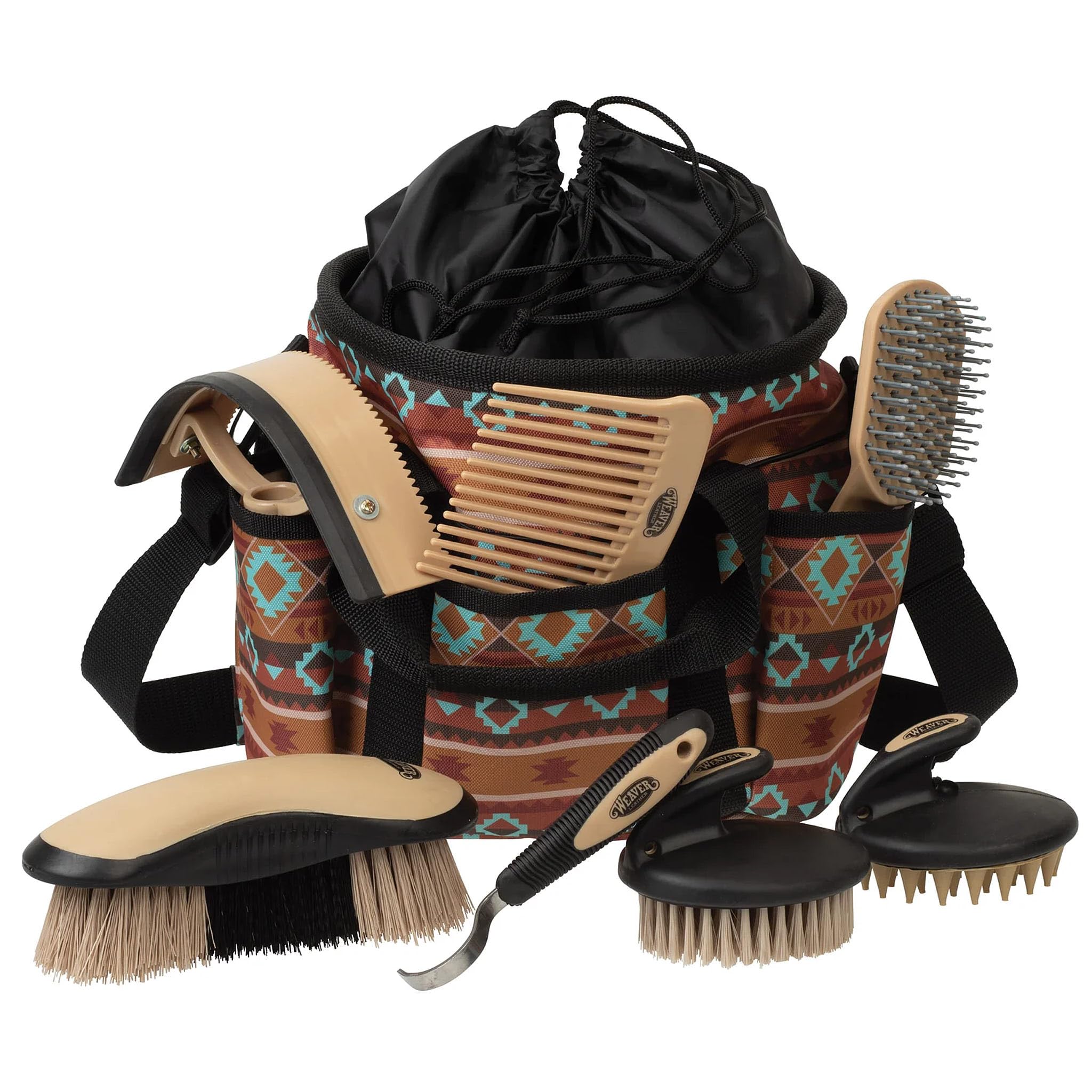 Weaver Equine hoof pick and comb for precise hoof care on busy riding days.