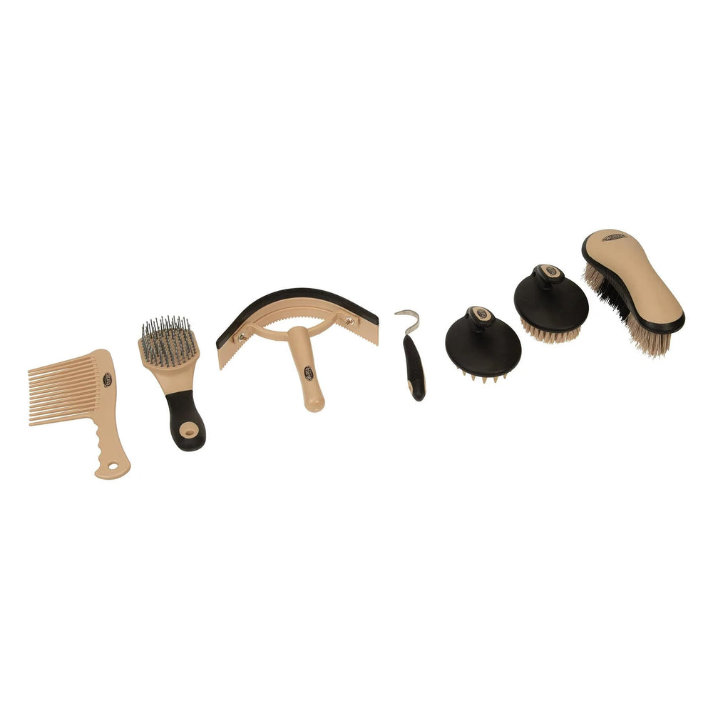 Weaver Equine grooming kit organized interior supports easy transport and quick setup.