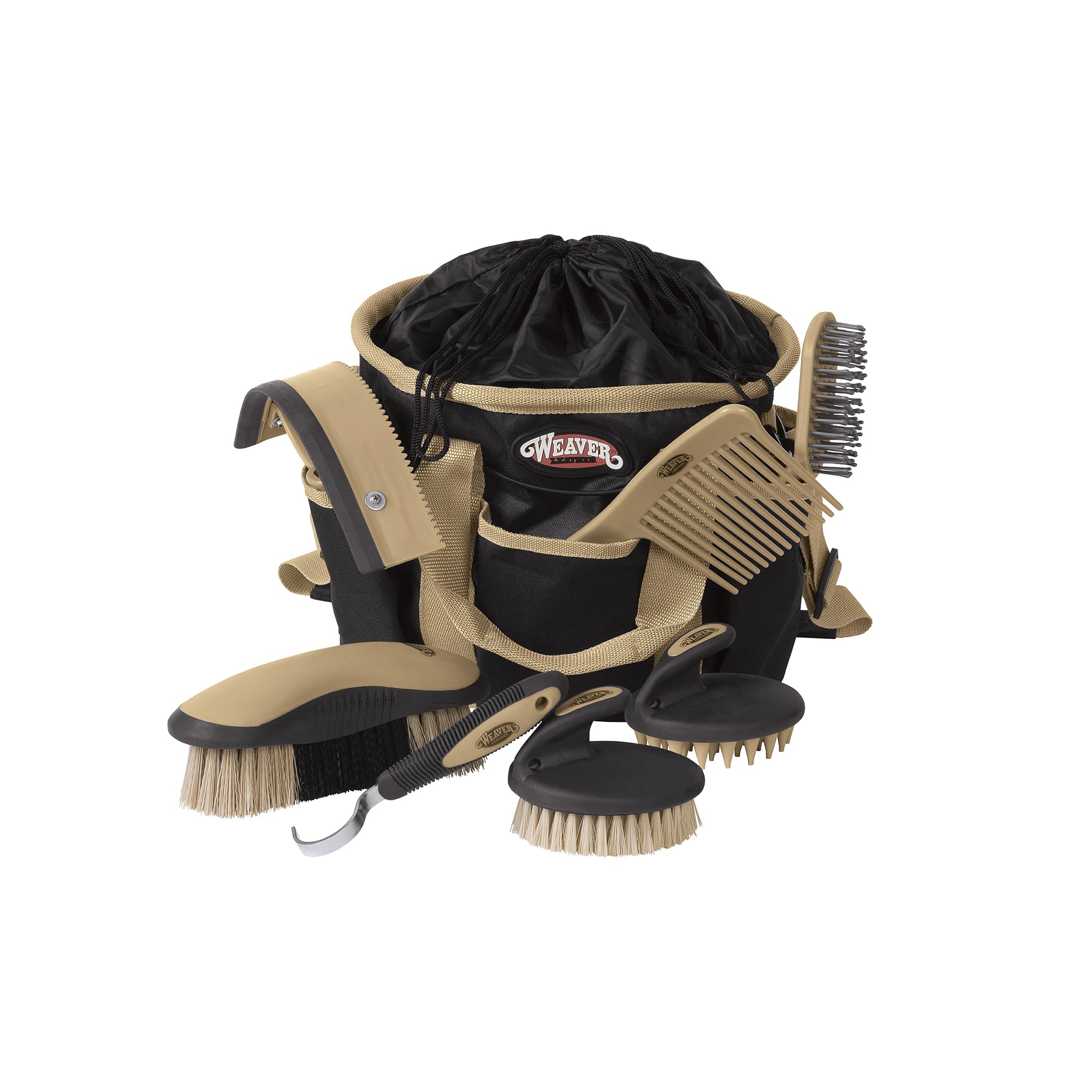 Weave r Equine grooming kit tote with organized pockets for easy transport.