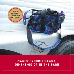 Weaver Equine hoof pick and brush showing durable grip for daily grooming