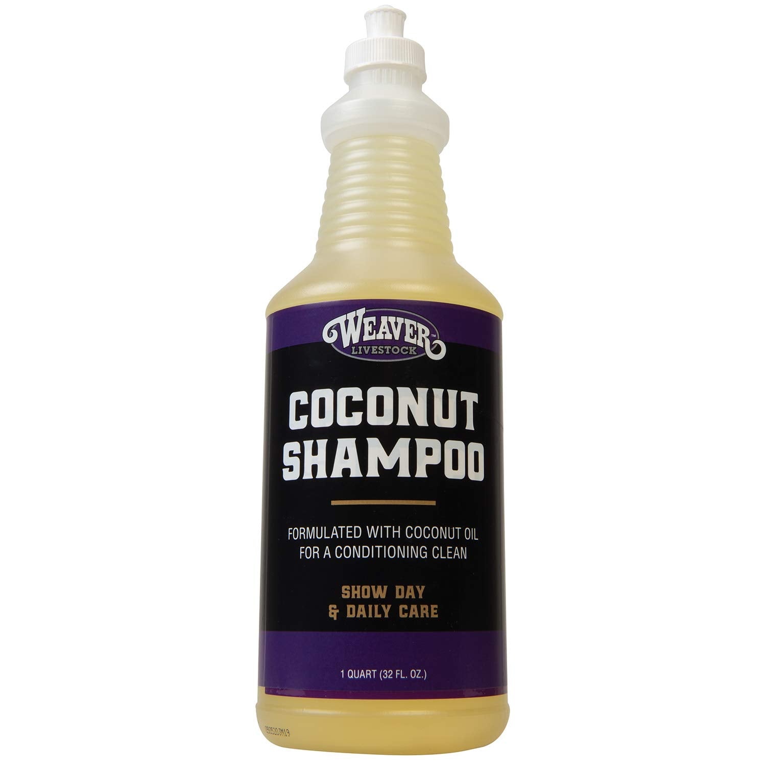 Weaver Leather Livestock Coconut Shampoo bottle pour for goats; gentle cleansing and conditioning.