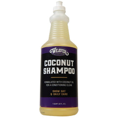 Weaver Leather Livestock Coconut Shampoo bottle pour for goats; gentle cleansing and conditioning.