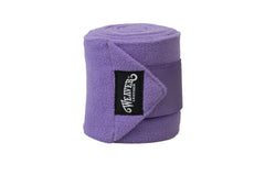 Weaver Leather Polo Leg Wraps close-up showing soft fleece and secure hook-and-loop closure.