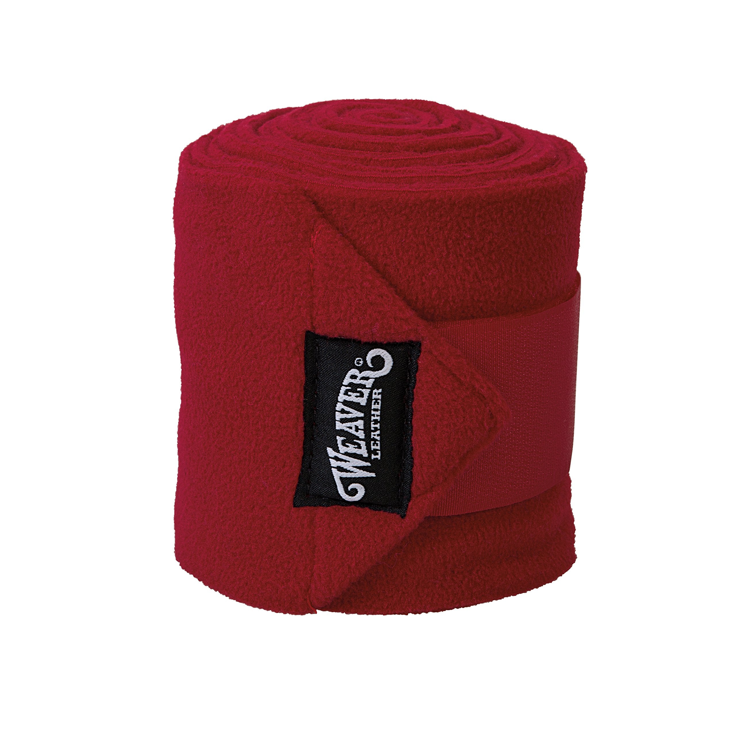 Weaver Leather Polo Leg Wraps Red 4-pack protecting horse legs during training