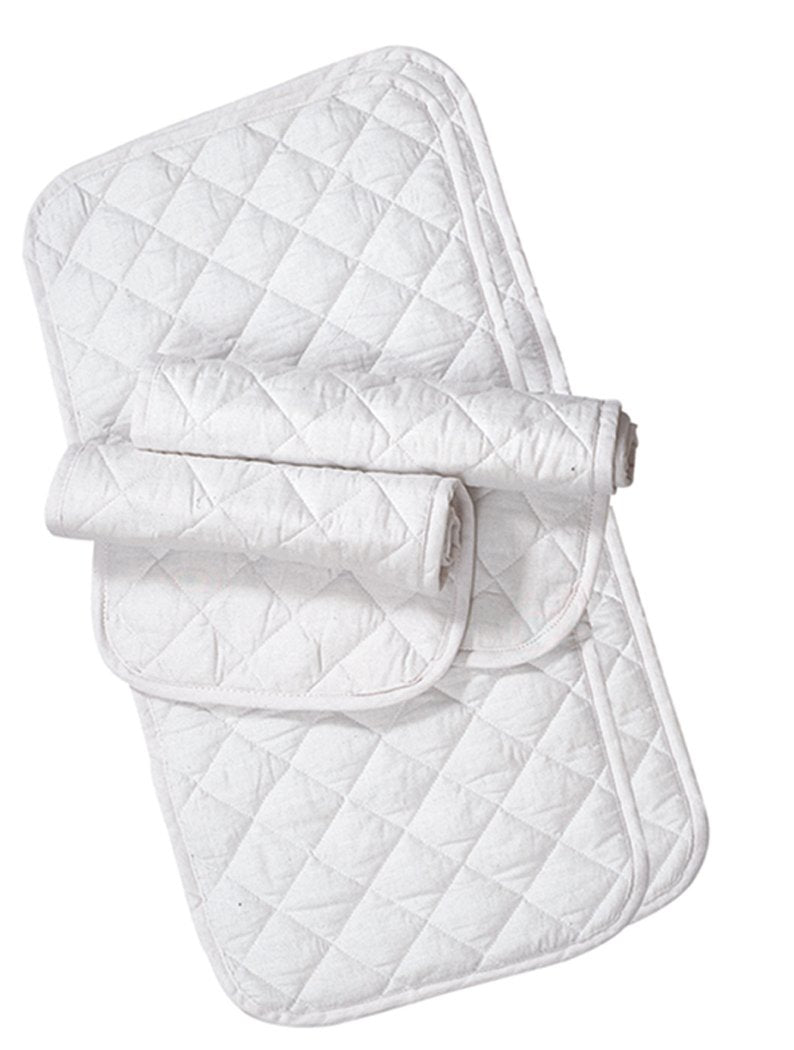 Weaver Leather quilted leg wraps in white protect horse legs during turnout with durable, washable fabric.
