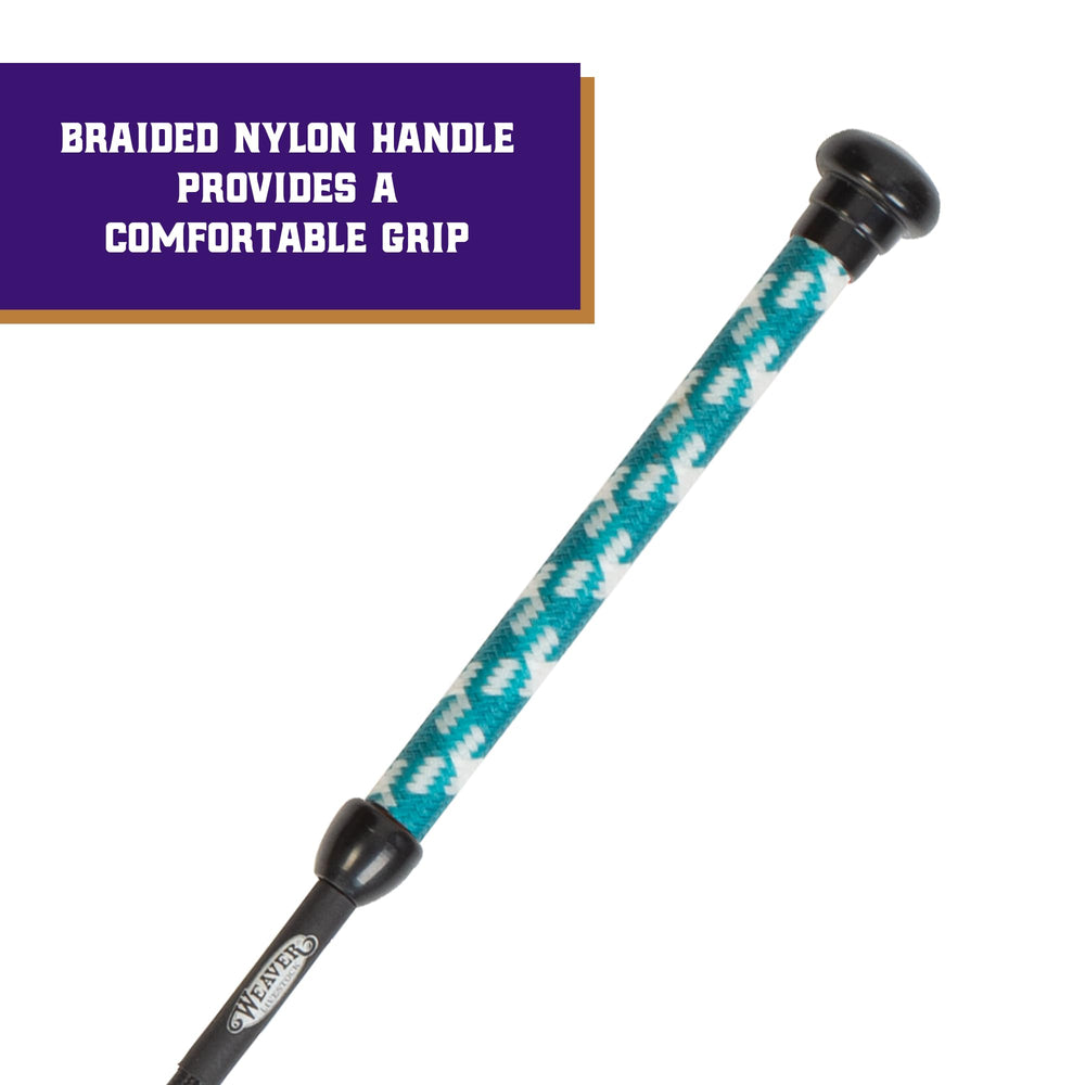Weaver Livestock comfort grip nylon handle provides steady control during lengthy training sessions.