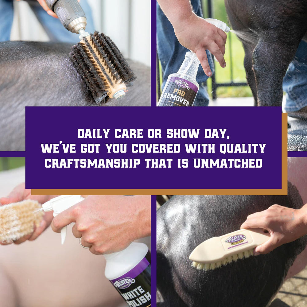 Weaver Livestock Foamer applying shampoo evenly on animals.