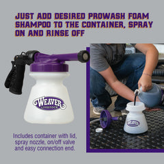 Weaver Livestock Foamer Set easy hose-connection end for fast setup.