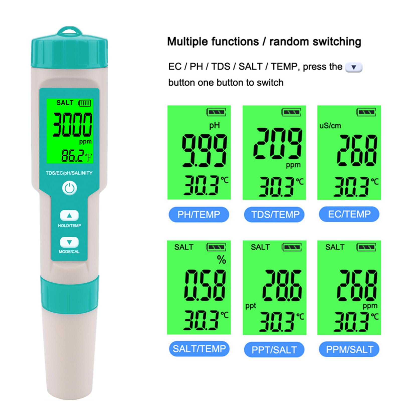 WEBEST durable tester suitable for pools, aquariums, spas and hot tubs