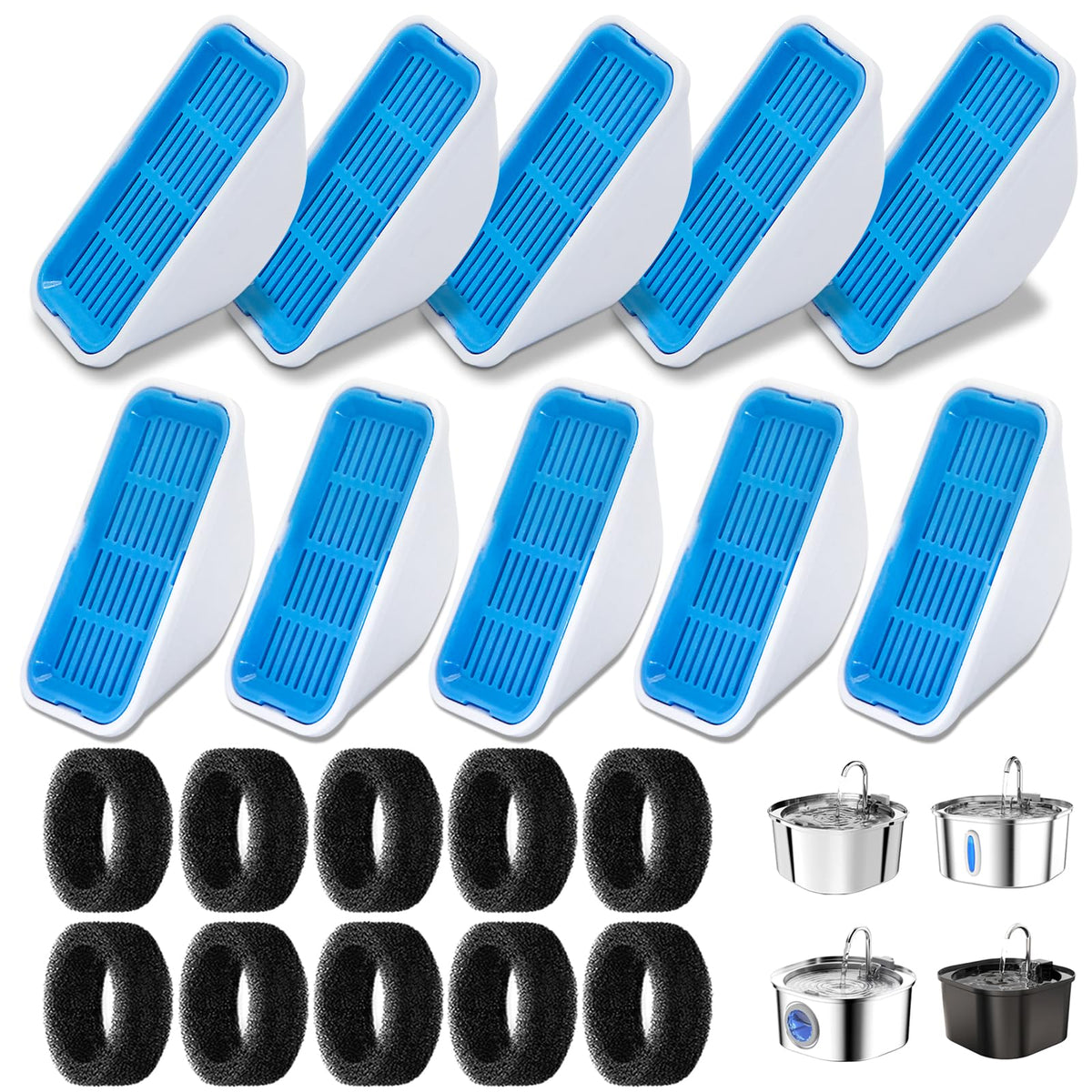 WECATION replacement filters for cat fountain ensure clean water for pets