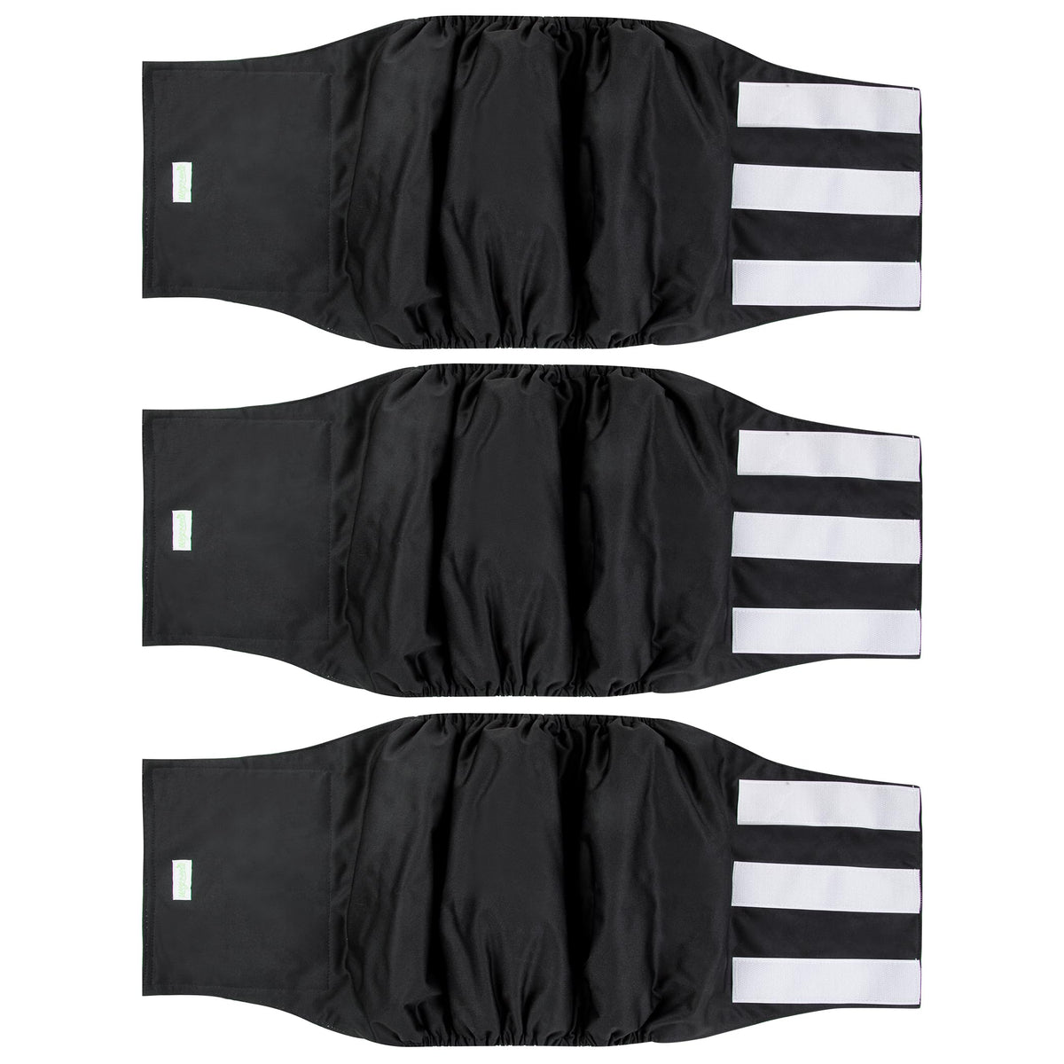Wegreeco pack of 3 black belly wraps on a large dog for comfortable fit