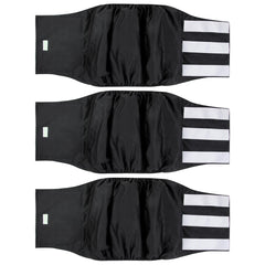 Wegreeco pack of 3 black belly wraps on a large dog for comfortable fit