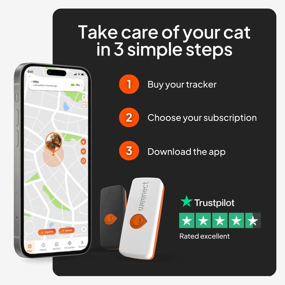 Weenect Cat XS secure attachment for safe collar wear