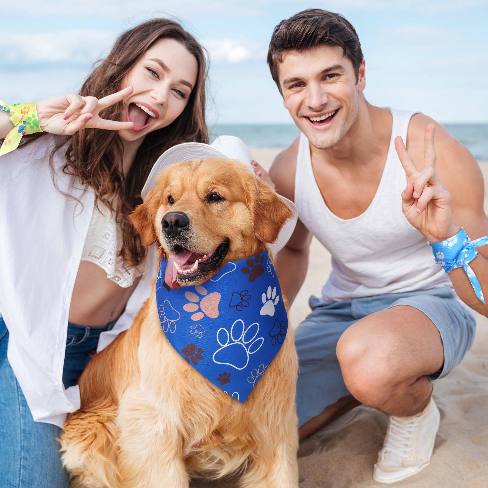 Weewooday 50-pack dog bandanas in one convenient set