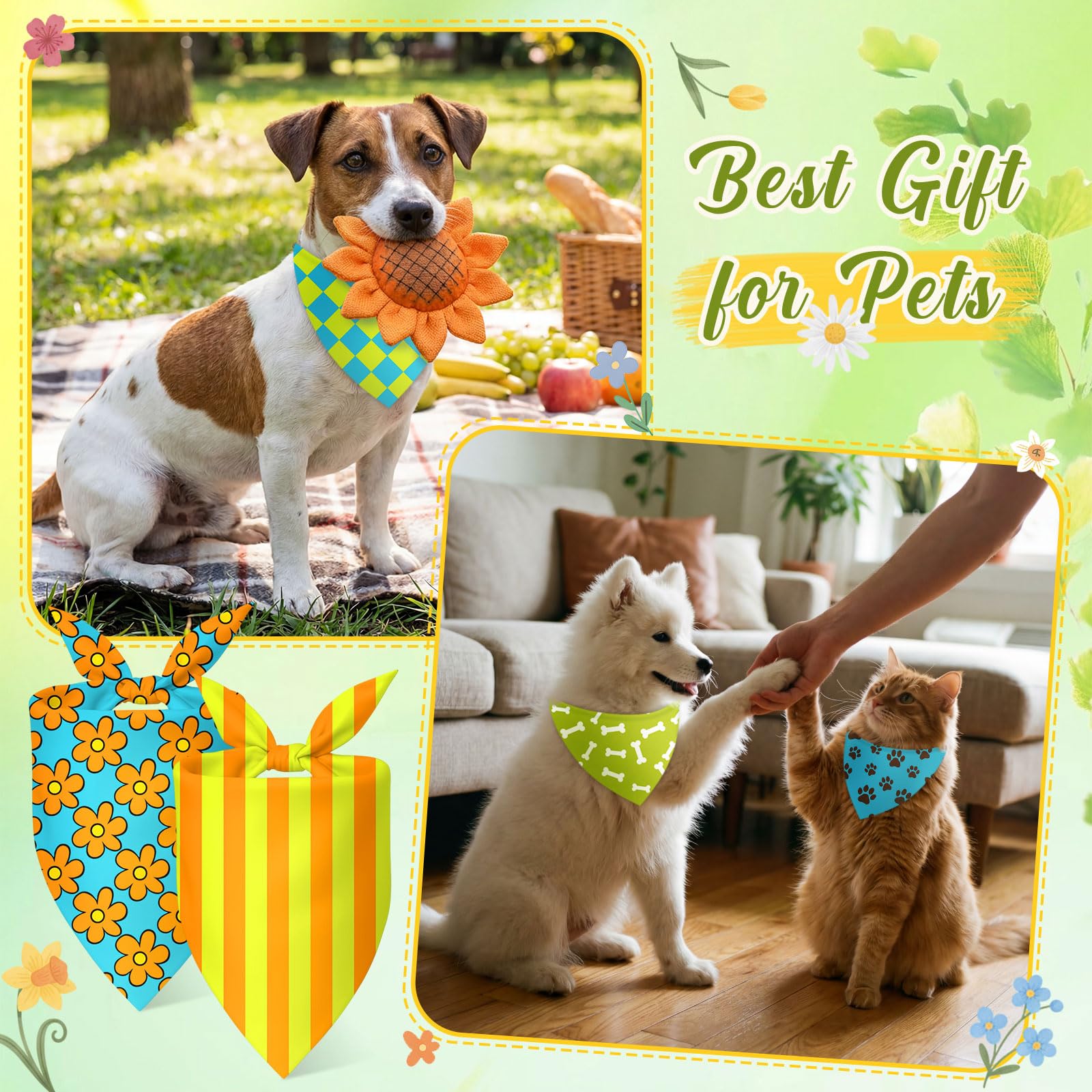 Weewooday adjustable dog bandana bulk pack ensures a secure, comfy fit