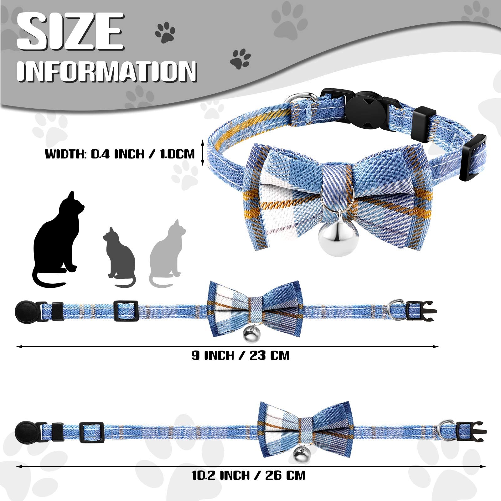Weewooday plaid collar is easy to clean and reusable