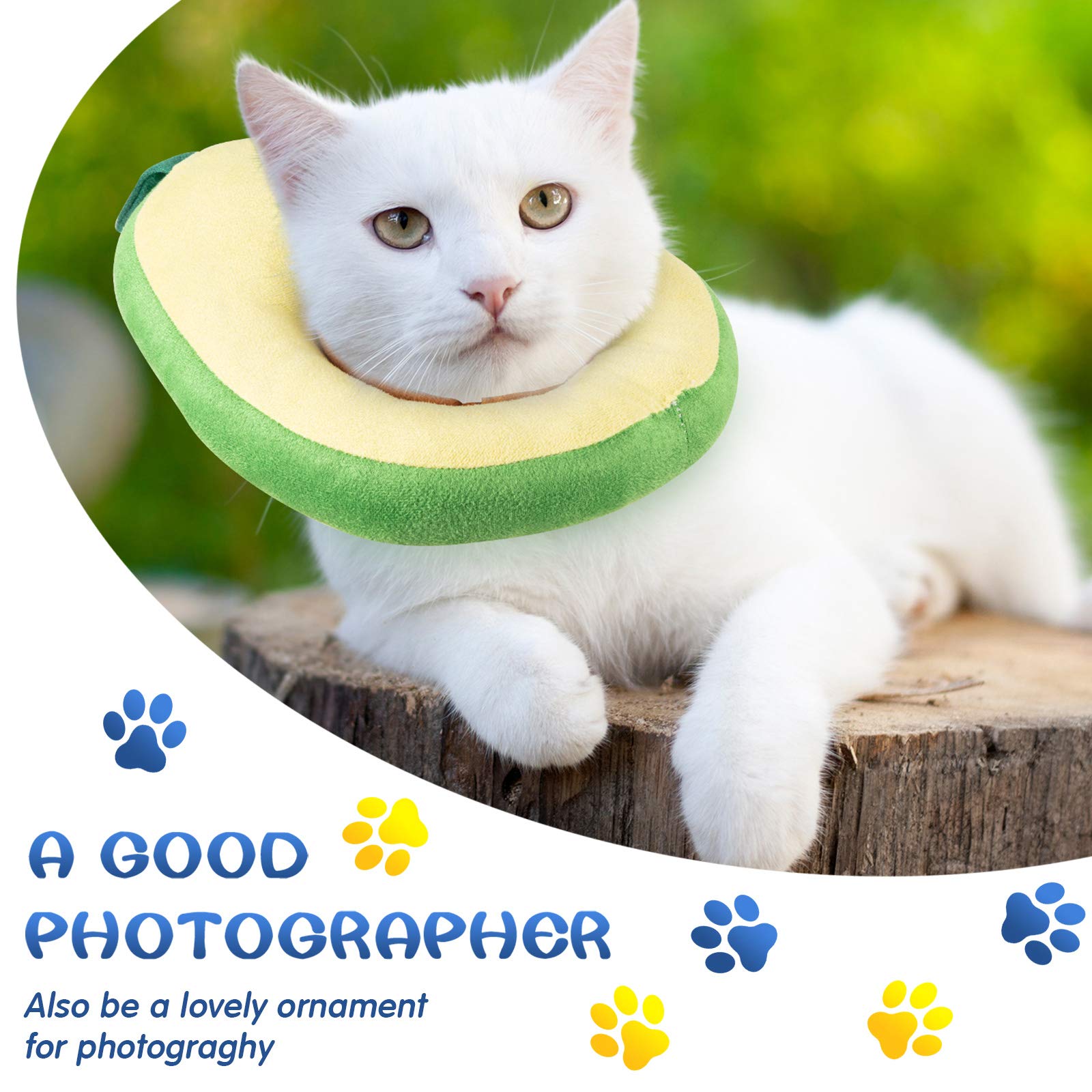 Weewooday cat cone soft collar closeup shows breathable fabric.