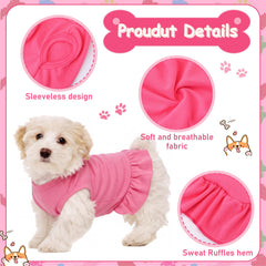 Weewooday black ruffled dog dress for versatile occasions.