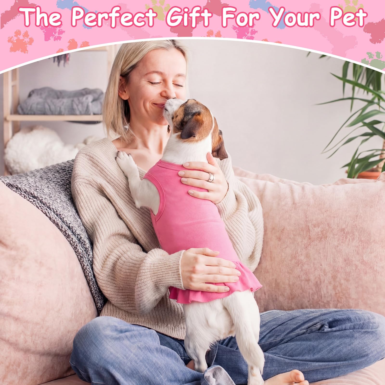 Weewooday pink ruffled dog dress for cute celebrations.