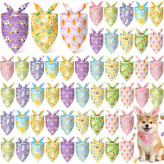 Weewooday Easter dog bandanas with bunny pattern for stylish outdoor walks