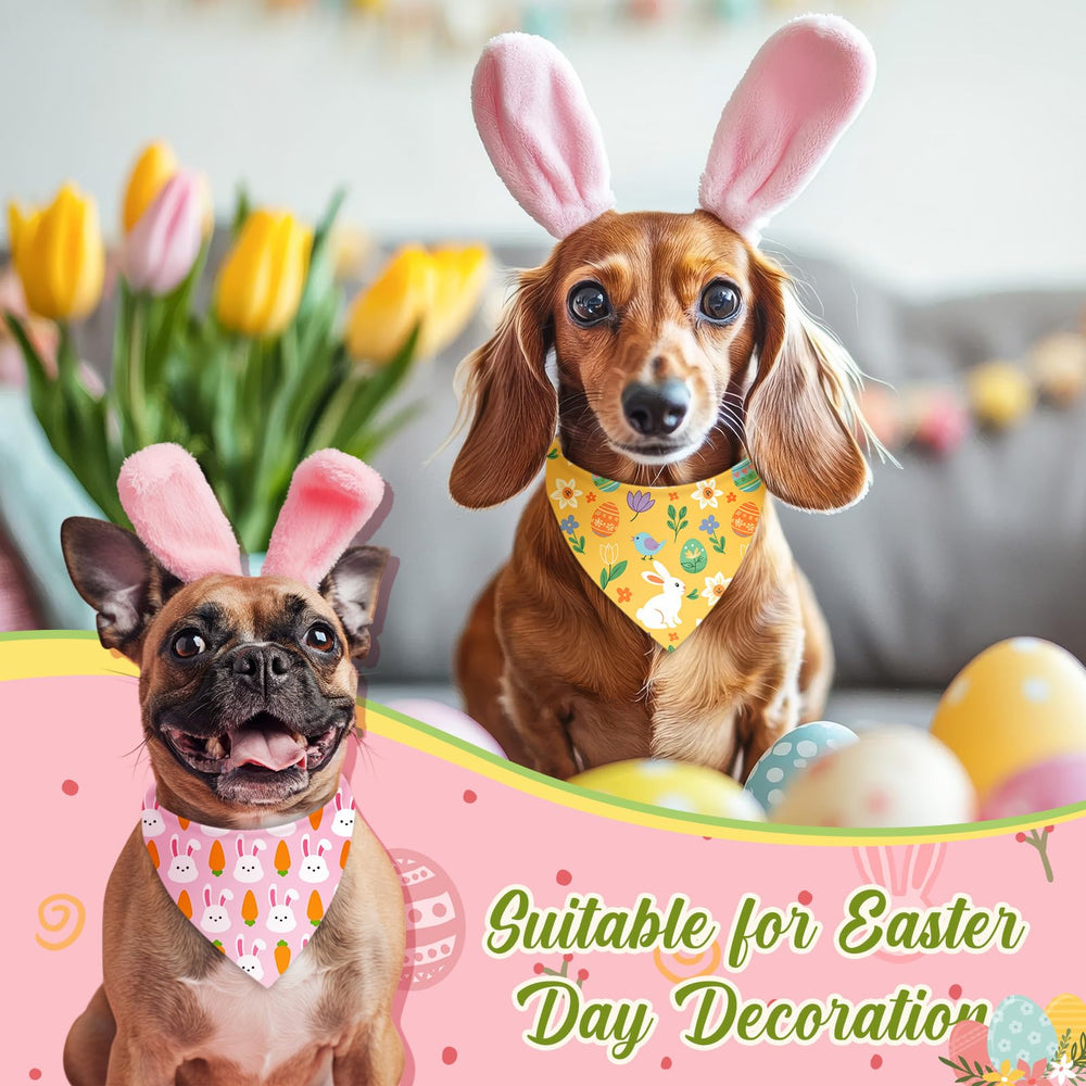 Weewooday Easter dog bandanas featuring egg pattern for festive photo ops