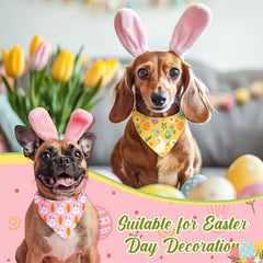 Weewooday Easter dog bandanas featuring egg pattern for festive photo ops