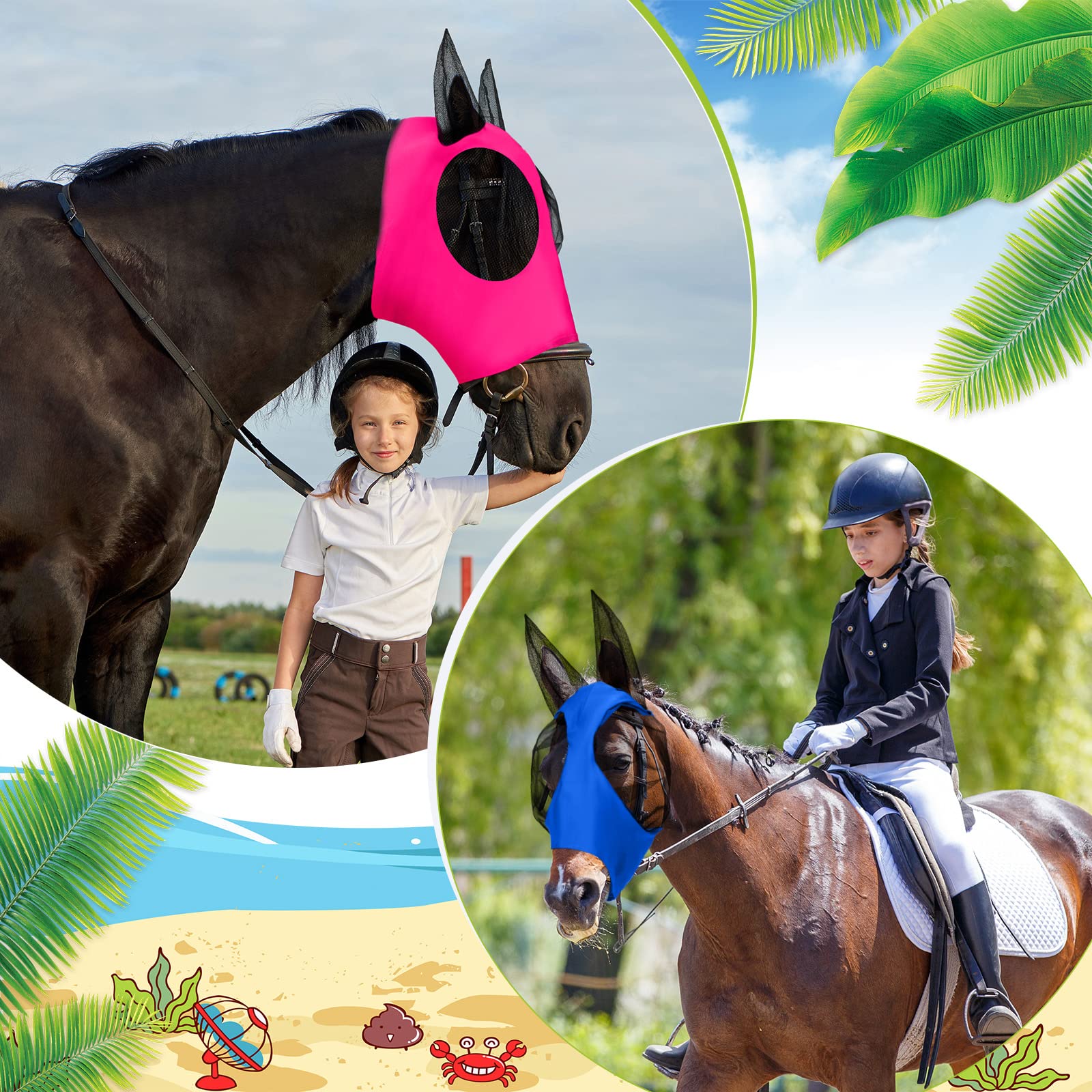 Weewooday breathable material horse fly mask that reduces irritation during long sessions.