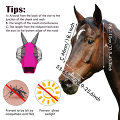 Weewooday horse fly mask full-face with ears in blue offers soft breathable protection for daily wear.