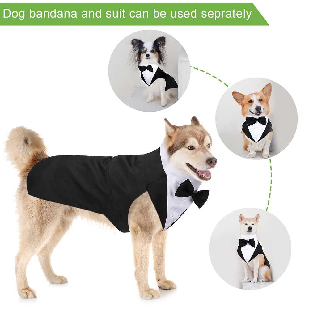 Weewooday medium dog tuxedo fits Teddy, Bulldog and Labrador