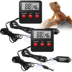 Weewooday reptile thermometer with dual probes for terrarium monitoring.