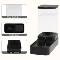 Wefeedy gravity-dog-waterer side view highlights automatic refill feature.