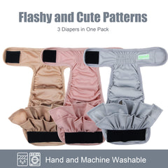 Wegreeco dog diapers female design soft material for comfortable wear.
