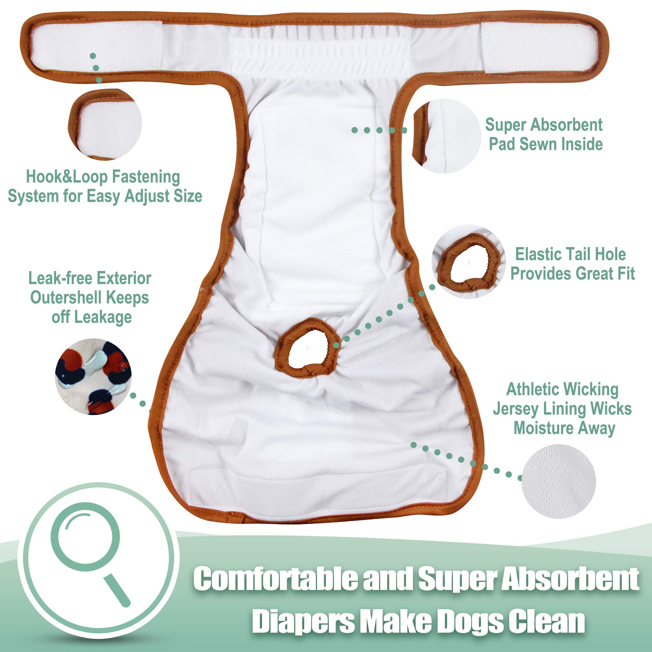 Wegreeco easy-on-off wrap with quick hook loop closures for dogs.