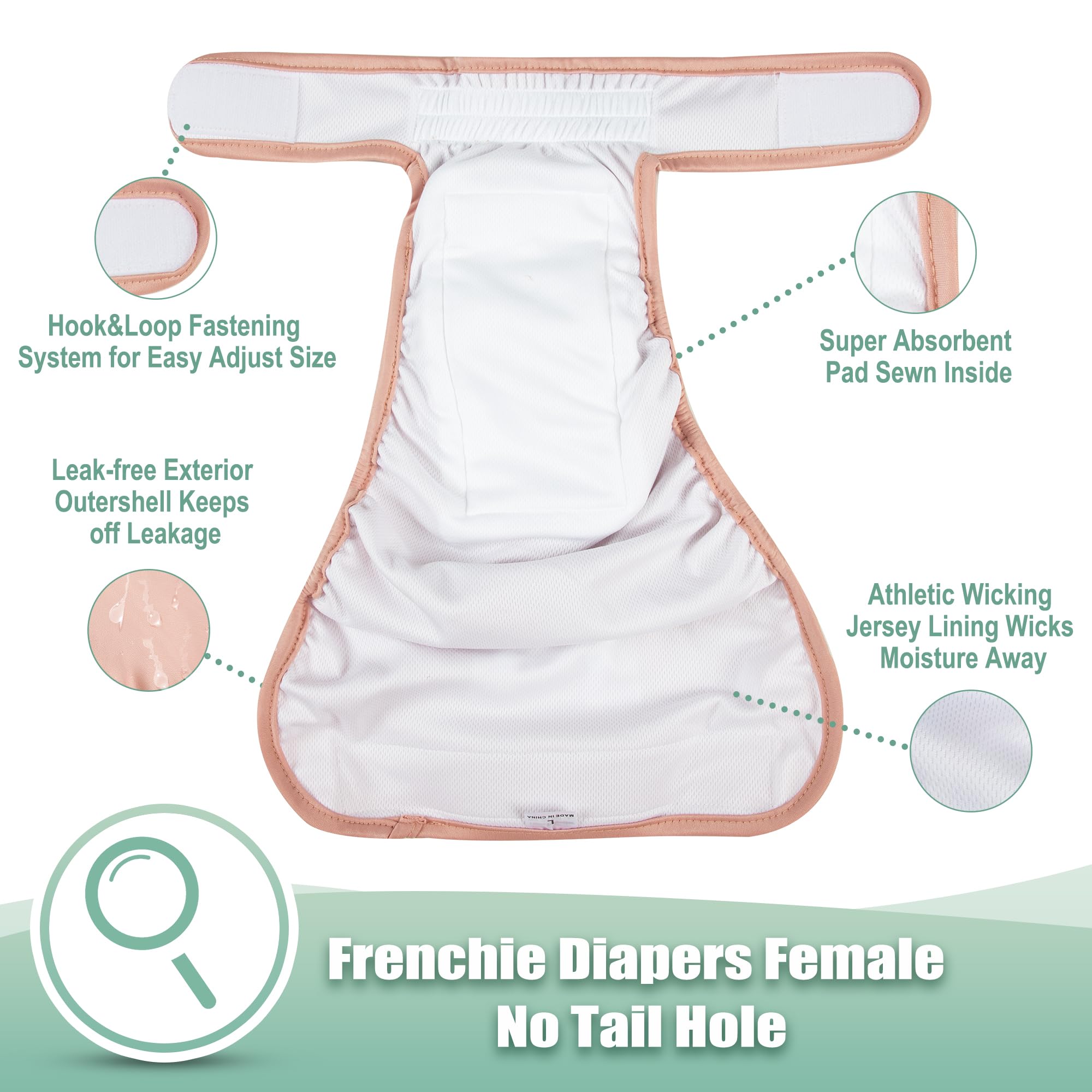 Wegreeco hook-and-loop snaps provide adjustable, secure fit.