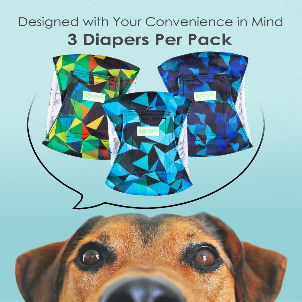 Wegreeco three-pack blue-pattern belly wraps for versatile daily use
