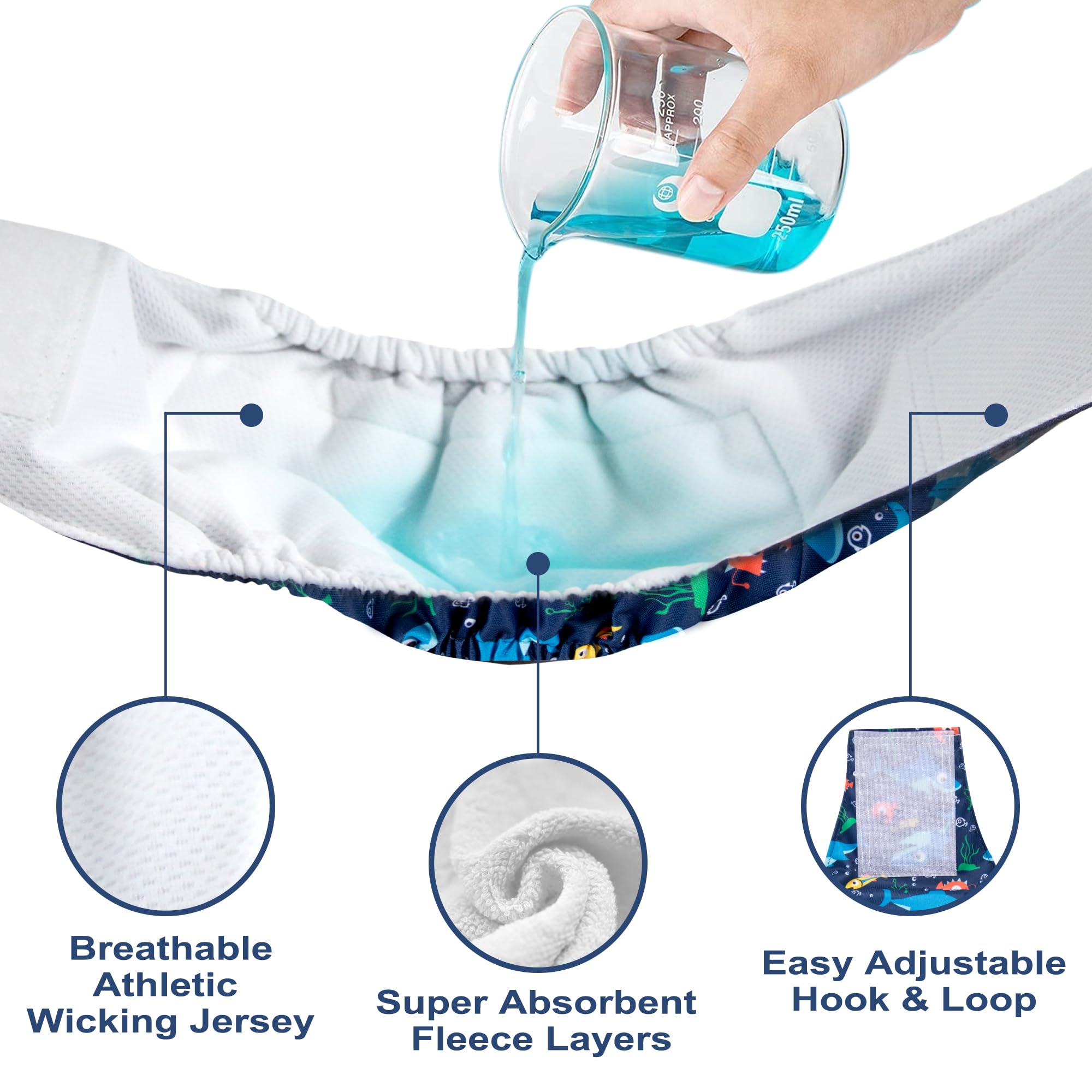 Soft jersey interior of the Wegreeco diaper wrap keeps the dog comfortable.
