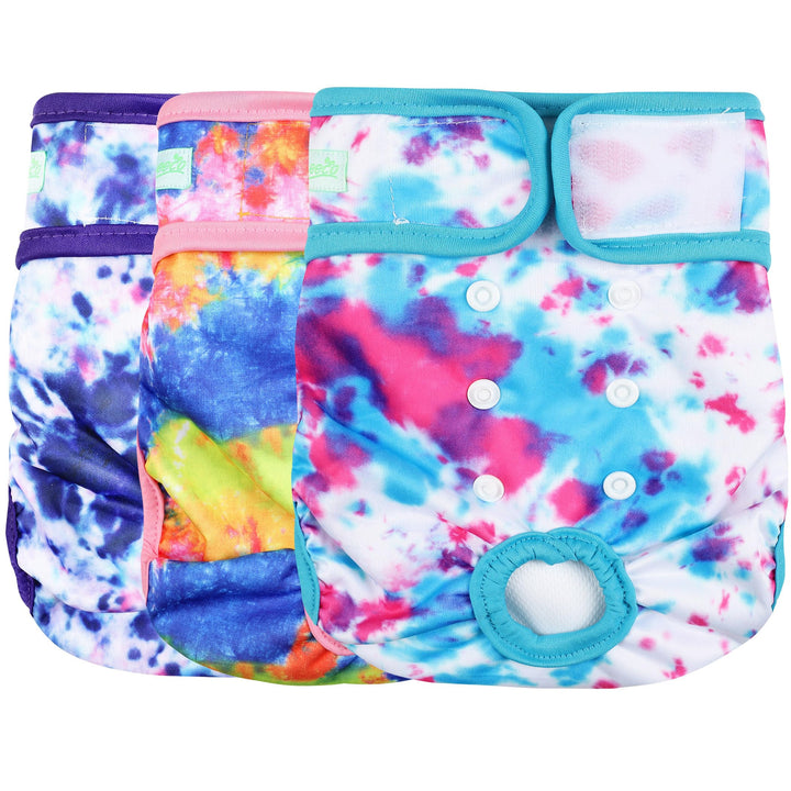 Wegreeco washable dog diapers pack-3 shown for reusable home protection.