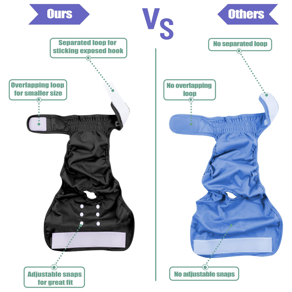 Wegreeco washable female dog diapers side view showing wrap design for easy wearing