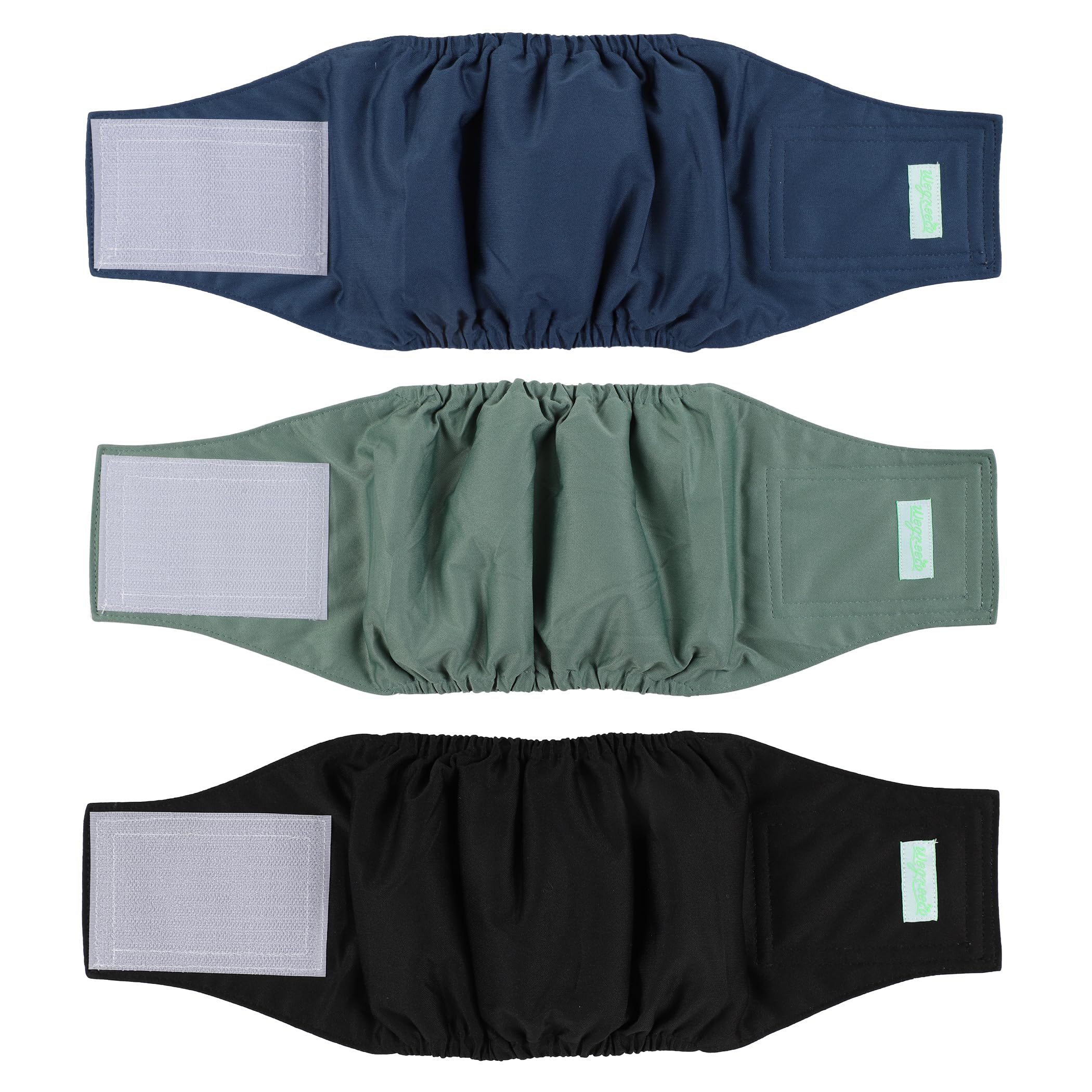 Wegreeco belly band blue pattern with leak-free protection for indoors.