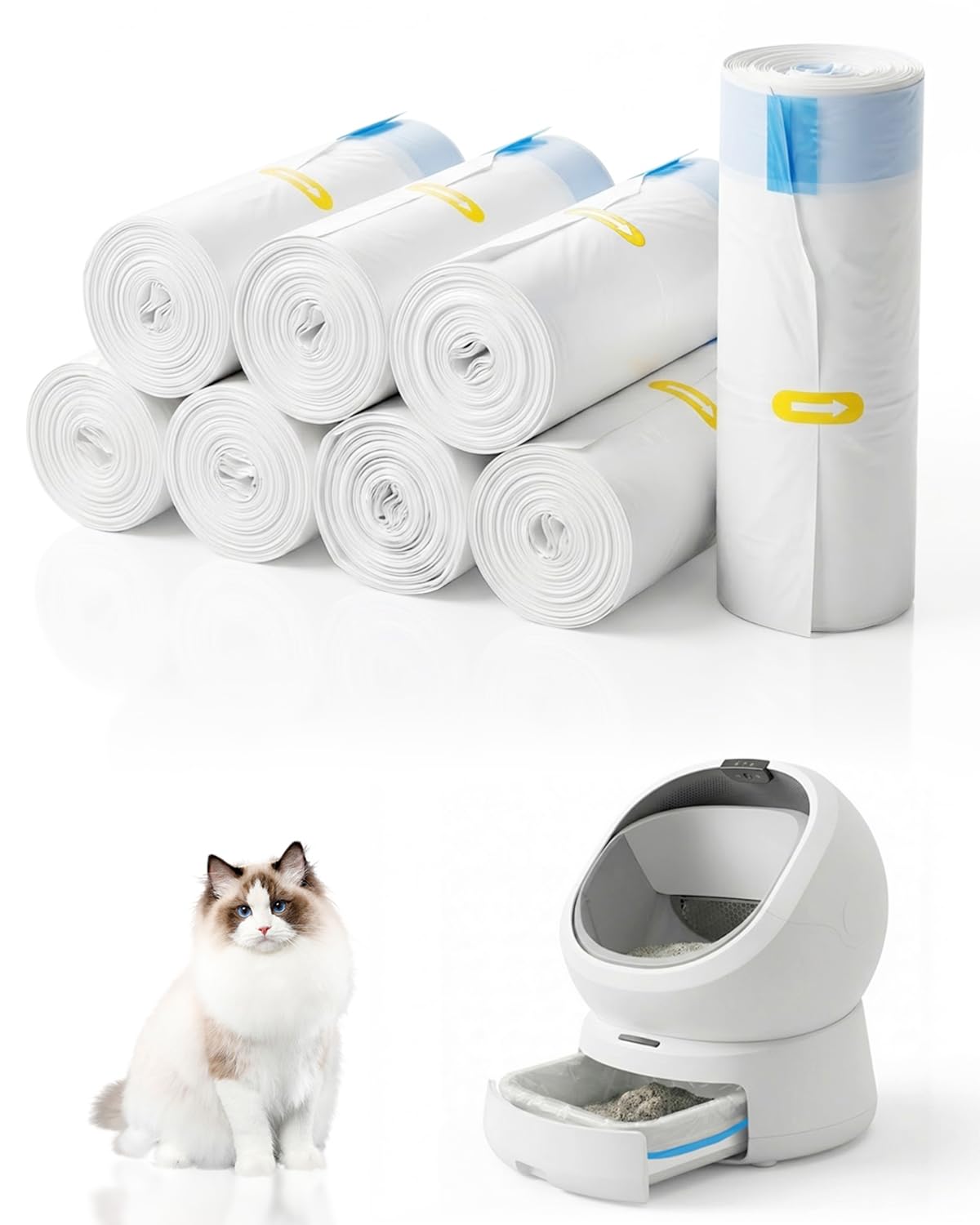 WEIGUZC litter box liner perfectly fits PETLIBRO Luma waste drawer for smooth self-cleaning cycles.