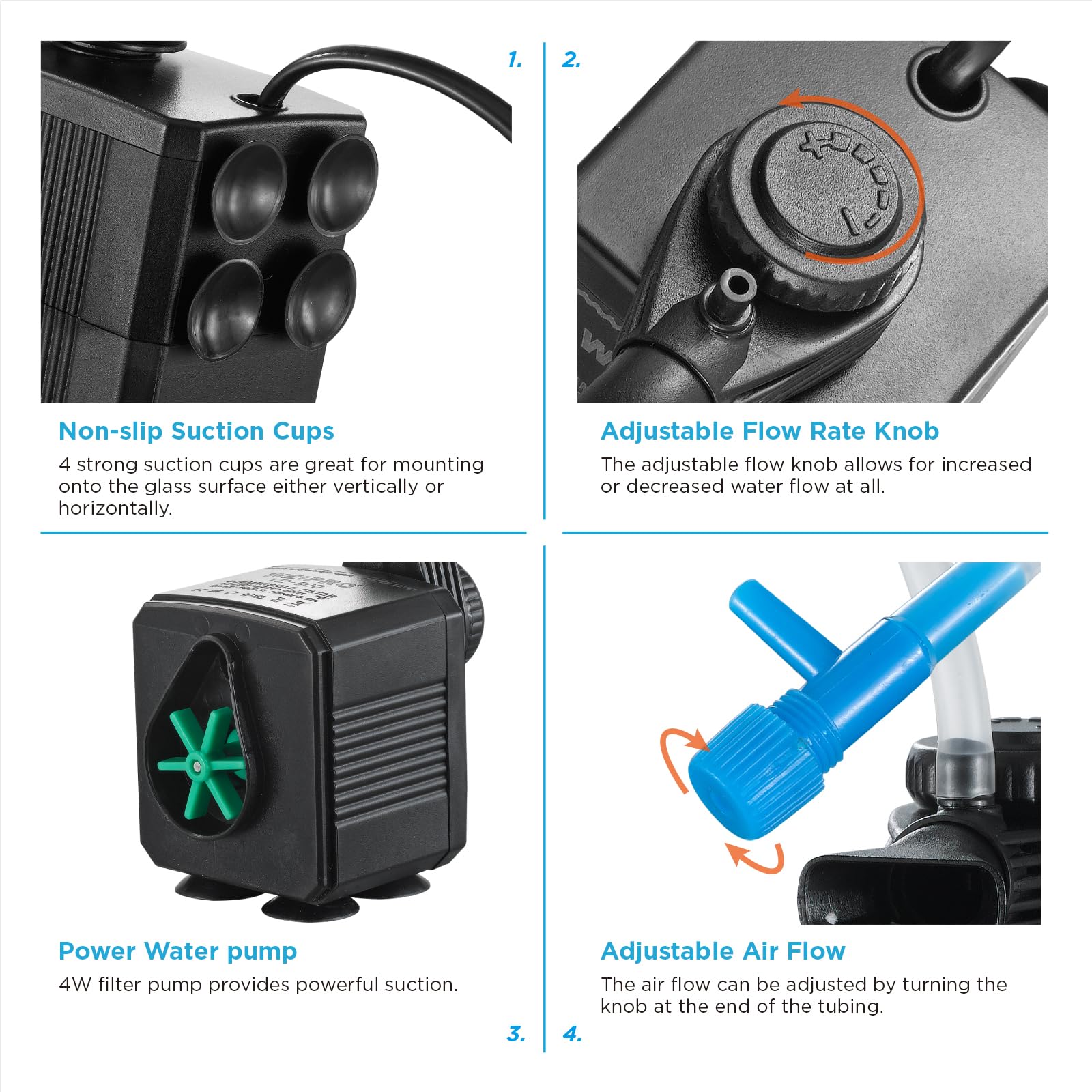 Weipro TE-100 pointed nozzle delivering deeper oxygen bubbles