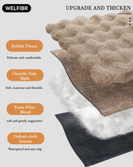 Welfibr dog bed removable cover emphasizes easy cleaning for busy homes.