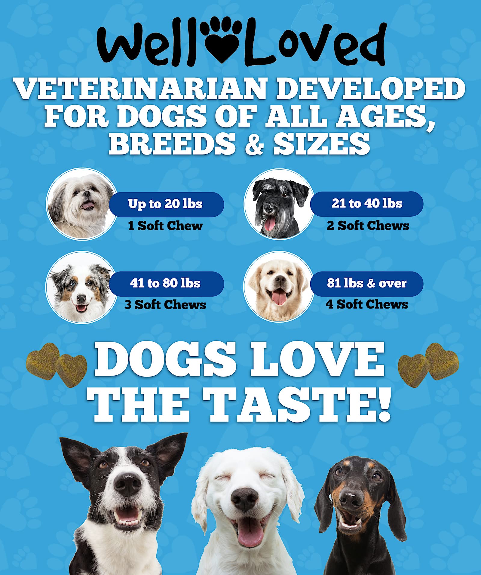 Well Loved Probiotics for Dogs support gut balance and immune health.