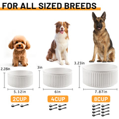 Wellbro ceramic dog food bowl highlighting food-grade material for daily use