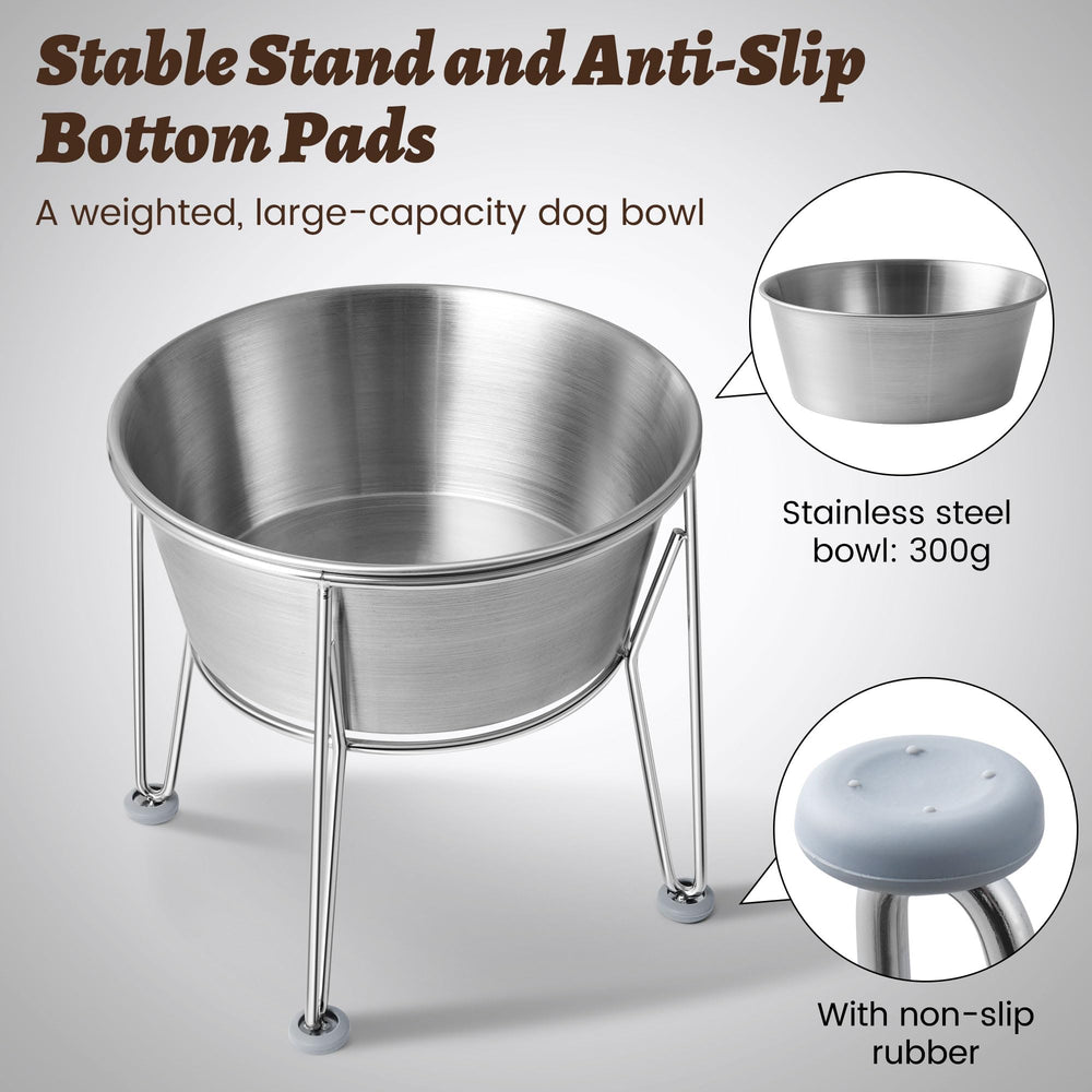 Wellbro dual bowls 2-pack for convenient food and water stations.