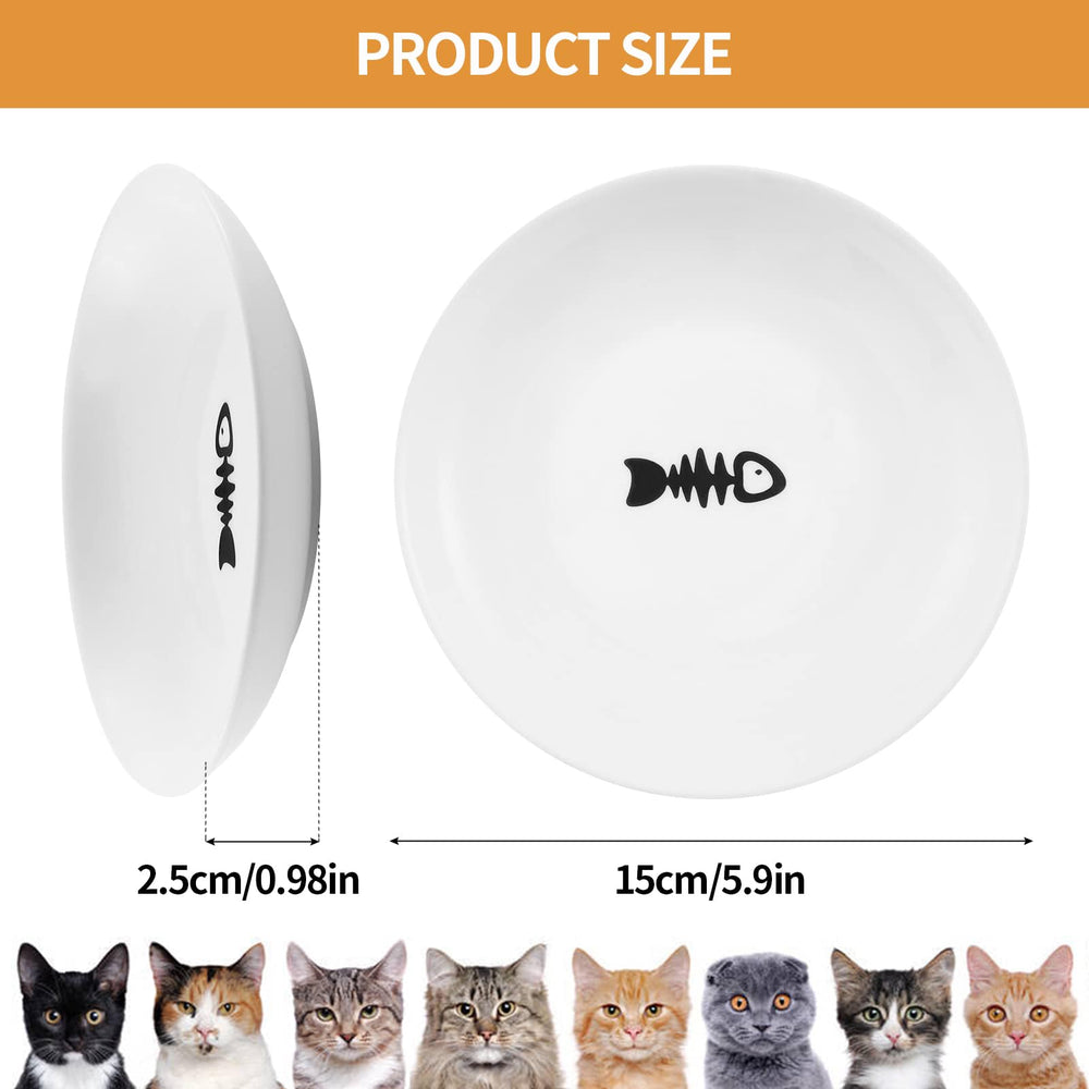 Wellbro whisker-friendly cat plate keeps whiskers away from edges for comfortable eating.