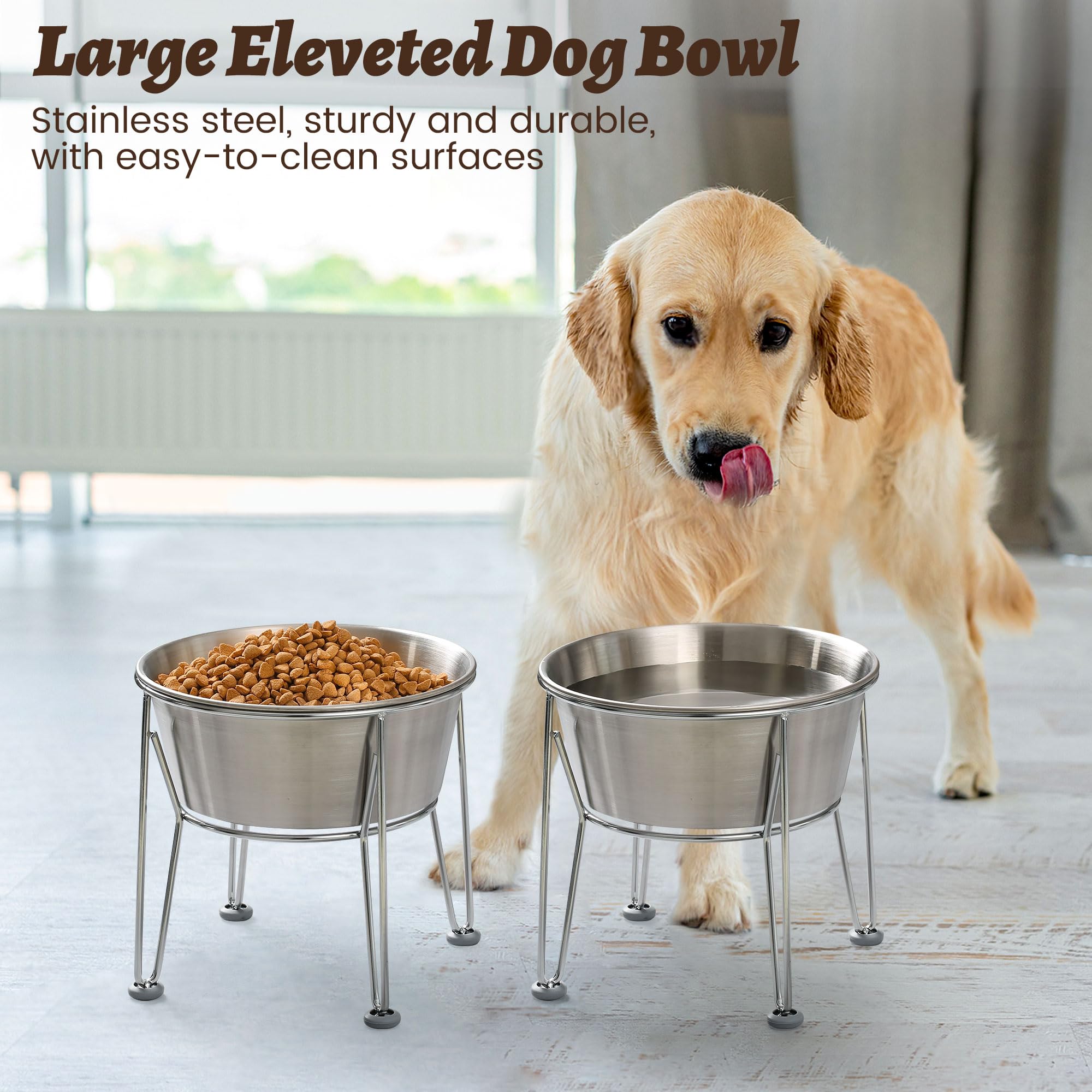 Wellbro wide-opening bowl makes loading food effortless.