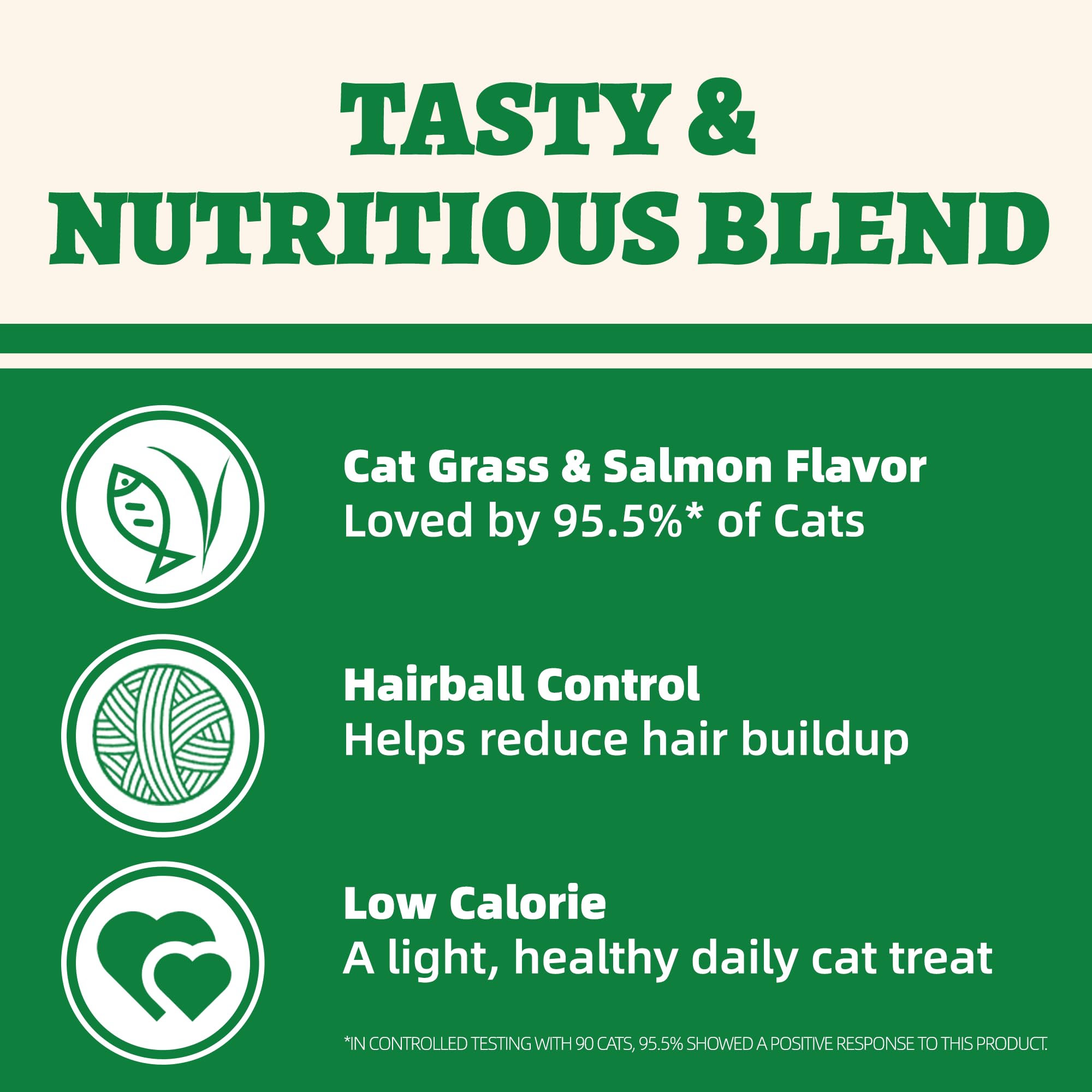 Wellix cat grass treats suggest hairball relief and digestive comfort.
