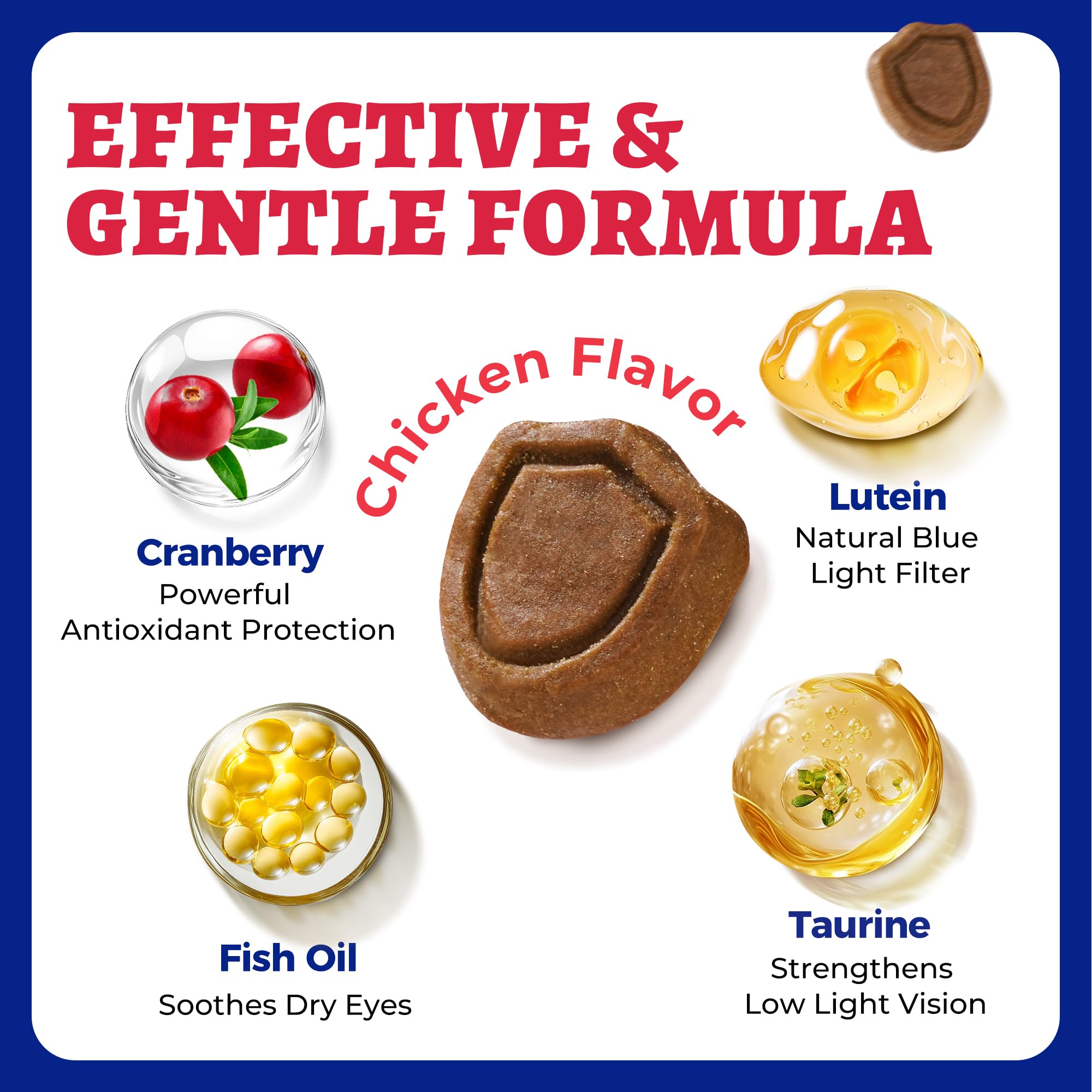 Wellix lutein and marshmallow root chews jar showcases retinal health ingredients for dogs.